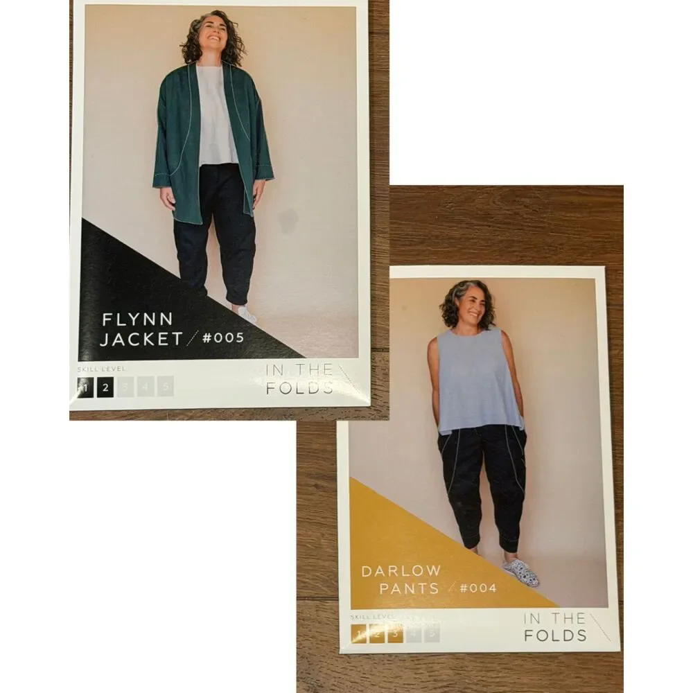 In the Folds Sewing Pattern Bundle Flynn Jacket #005 and Darlow Pants #004 UNCUT